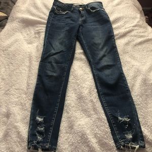 KanCan Mid Rise Ankle Skinny Stretch Jean